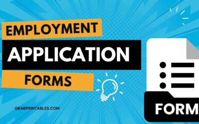 Free Employment/ Job Application Forms (PDF, Word)