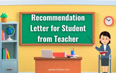 Recommendation Letter for Student from Teacher