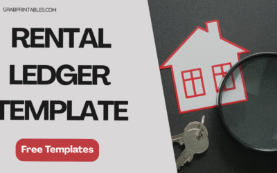 Printable Rental Ledger Template | Free Editable