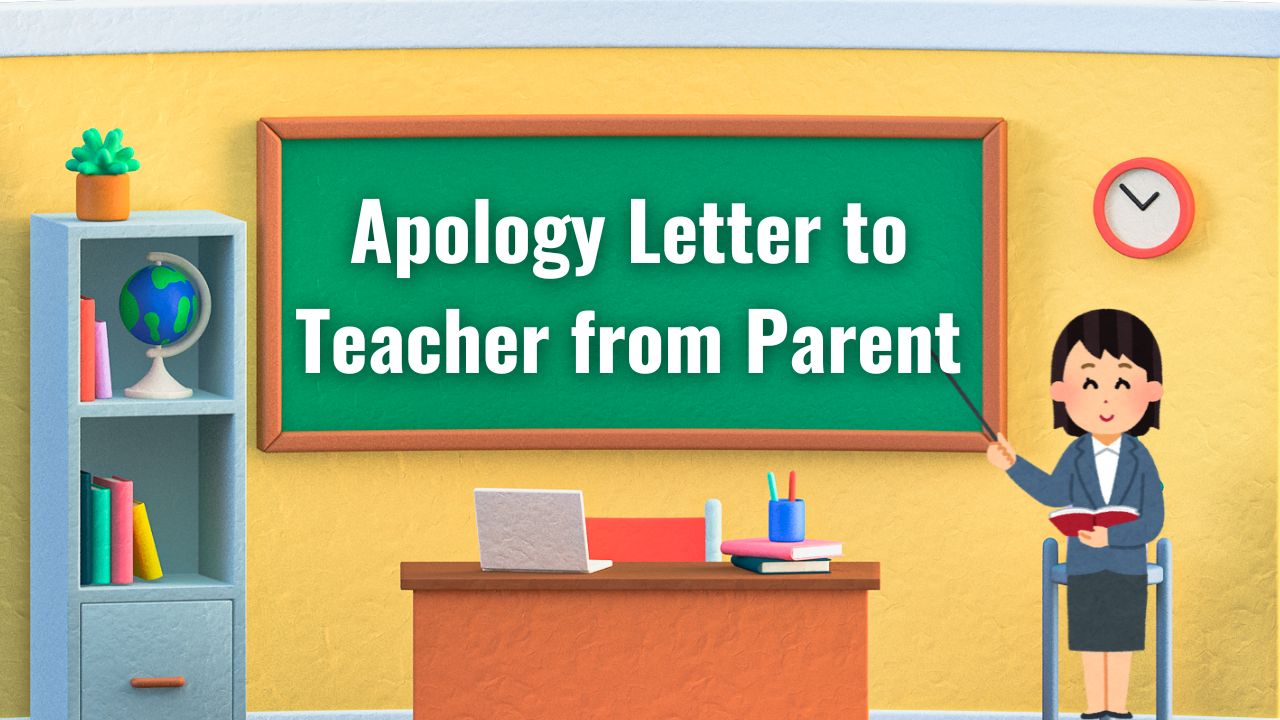 apology letter to teacher from parent