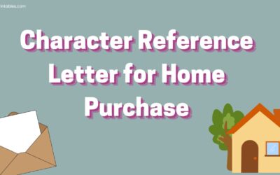 Character Reference Letter for Home Purchase | Editable Sample