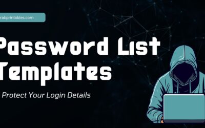Printable Password List Template (PDF, Excel & Word)